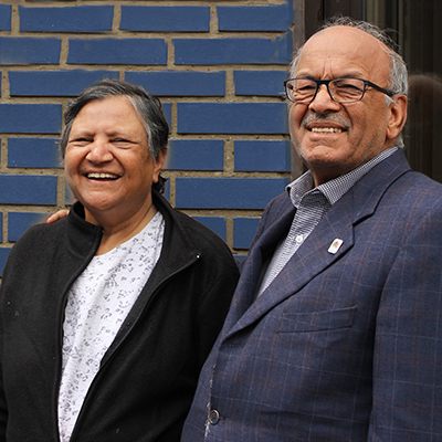 Ramesh Jain and wife Asha